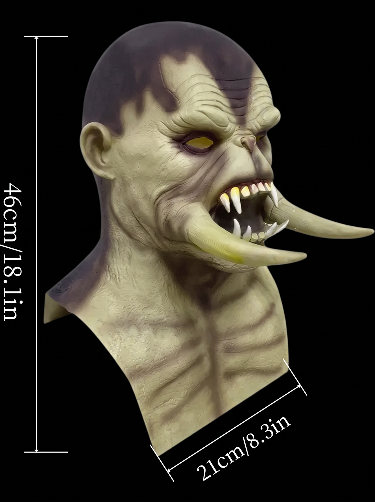 Monster met slagtanden masker